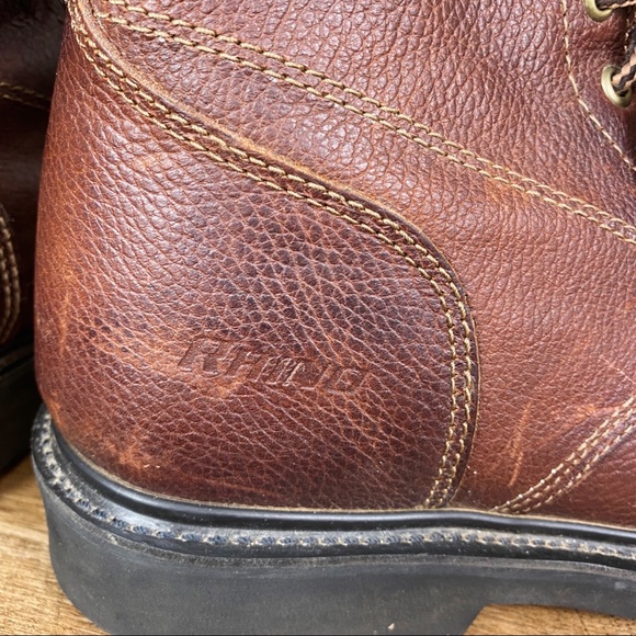 SOLD Rhino Leather Western Style Work Boots - Picture 7 of 16